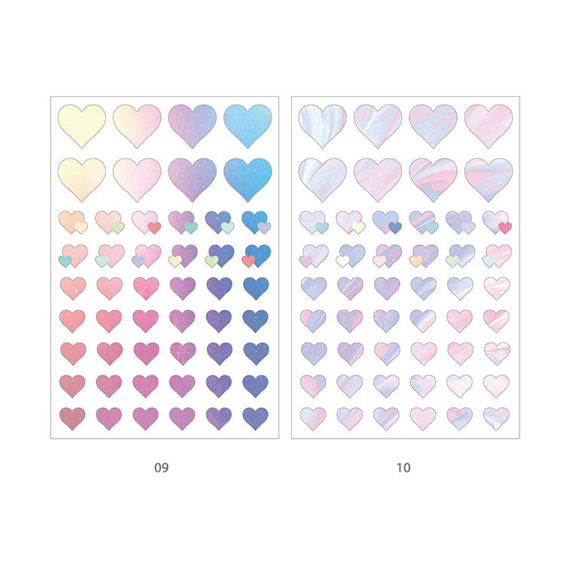 09, 10 - PLEPLE Love in Life paper deco sticker 2 sheets 09, 10 - PLEPLE Love in Life paper deco sticker 2 sheets