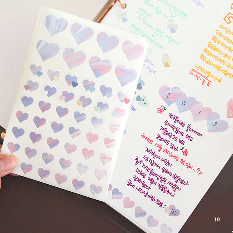 10 - PLEPLE Love in Life paper deco sticker 2 sheets 10 - PLEPLE Love in Life paper deco sticker 2 sheets