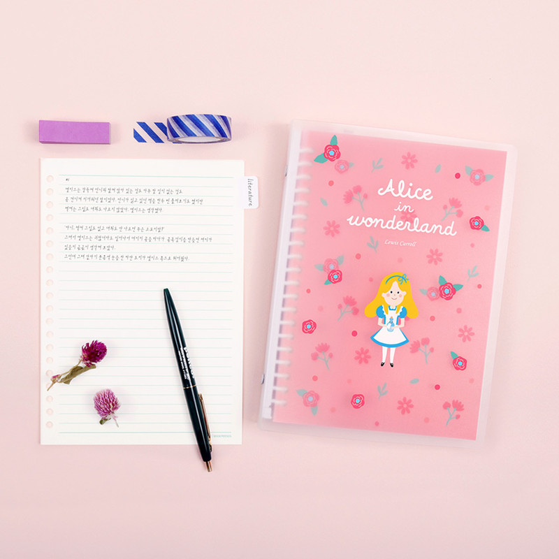 Alice in wonderland - Bookfriends World literature A5 20 ring binder with 60 sheets