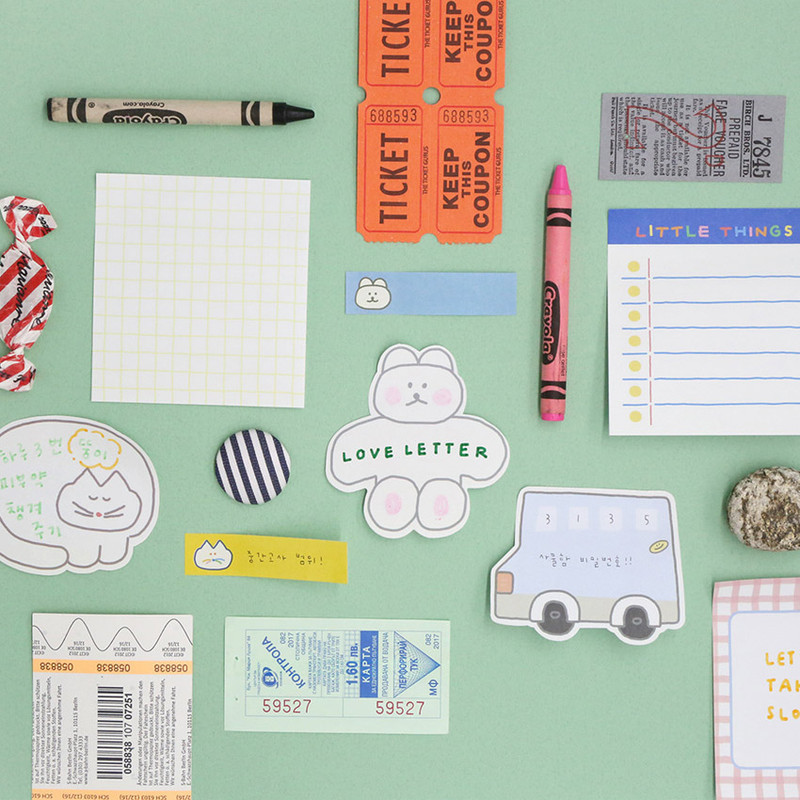 Usage example - ROMANE Donat Donat sticky memo notepad set Usage example - ROMANE Donat Donat sticky memo notepad set