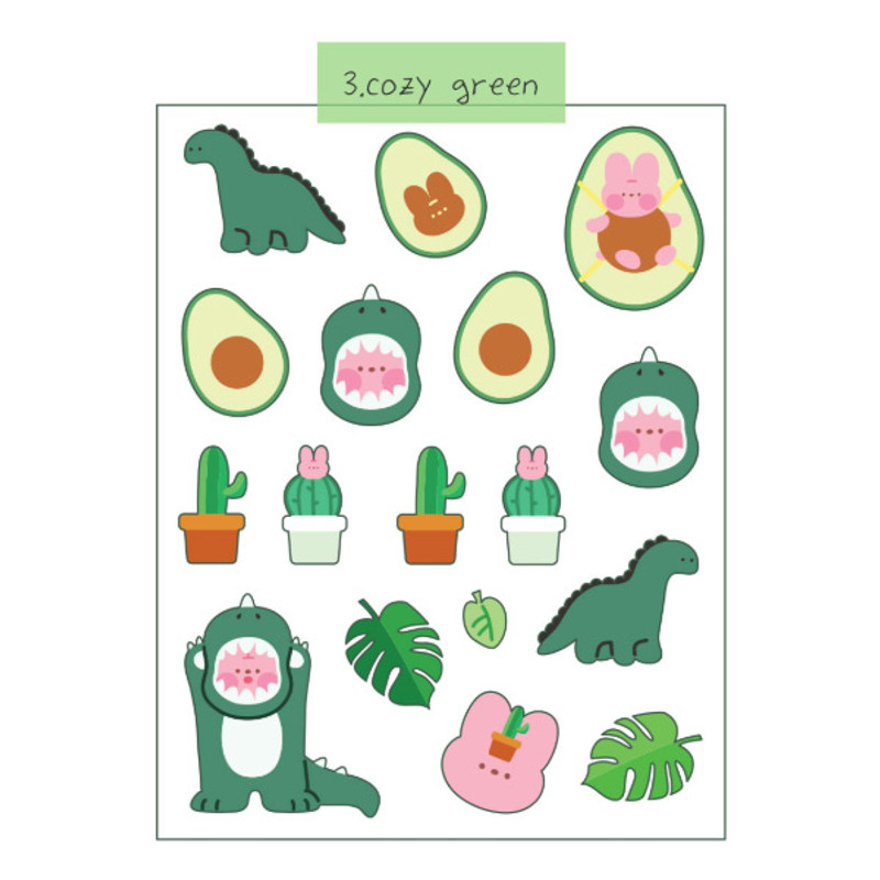 Cozy Green - DESIGN GOMGOM Reeli removable deco sticker Cozy Green - DESIGN GOMGOM Reeli removable deco sticker