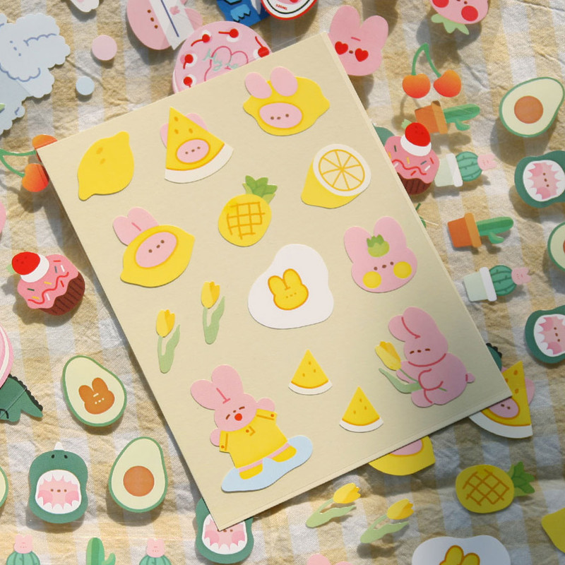 Lemon Yellow - DESIGN GOMGOM Reeli removable deco sticker Lemon Yellow - DESIGN GOMGOM Reeli removable deco sticker