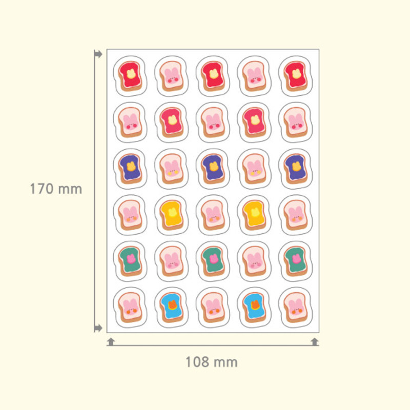 Size - DESIGN GOMGOM Reeli face clear deco sticker 2 sheets Size - DESIGN GOMGOM Reeli face clear deco sticker 2 sheets