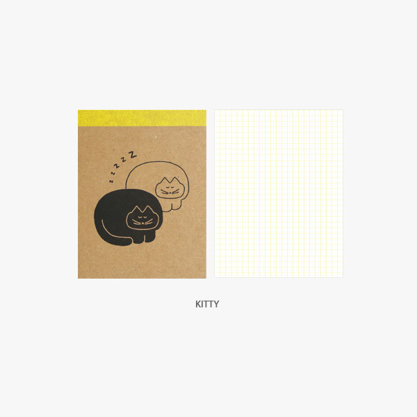 Kitty - ROMANE Donat Donat kraft grid memo notepad