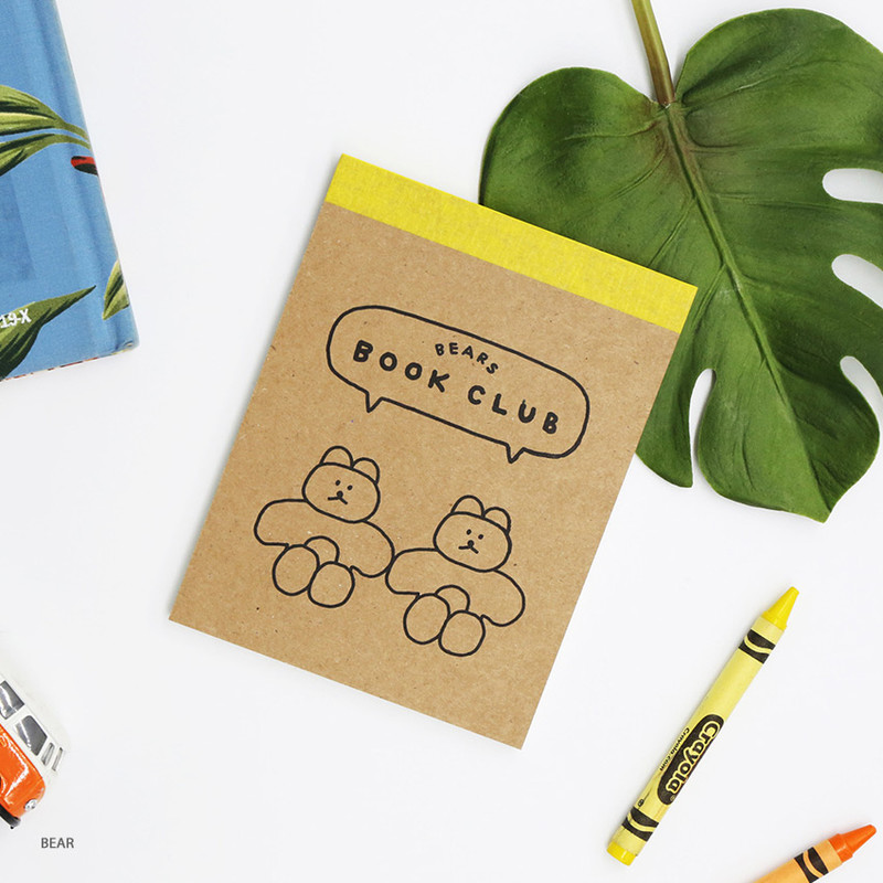 Bear - ROMANE Donat Donat kraft grid memo notepad