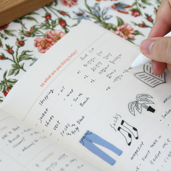 Free note - DESIGN GOMGOM Seize the day dateless weekly planner 