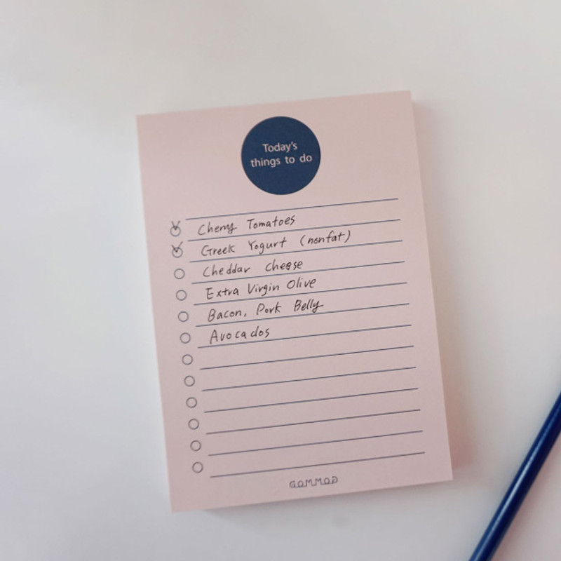 Checklist - Today's things to do large memo checklist planner notepad Checklist - Today's things to do large memo checklist planner notepad