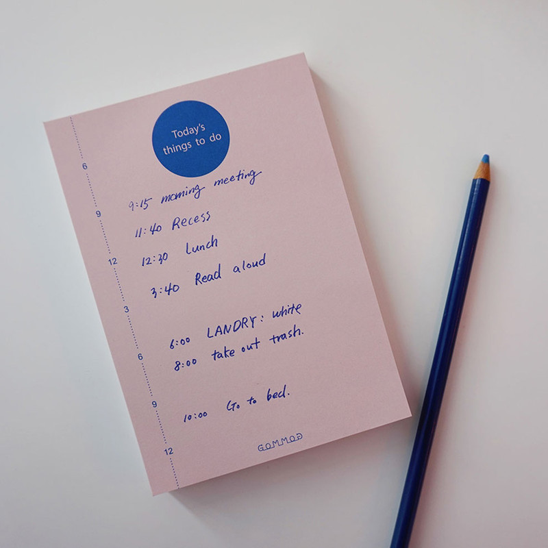 Time - Today's things to do large memo checklist planner notepad Time - Today's things to do large memo checklist planner notepad