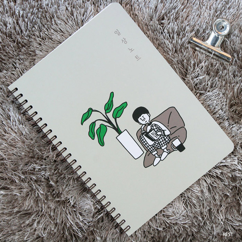 Rest - DESIGN GOMGOM Common days spiral bound lined notebook