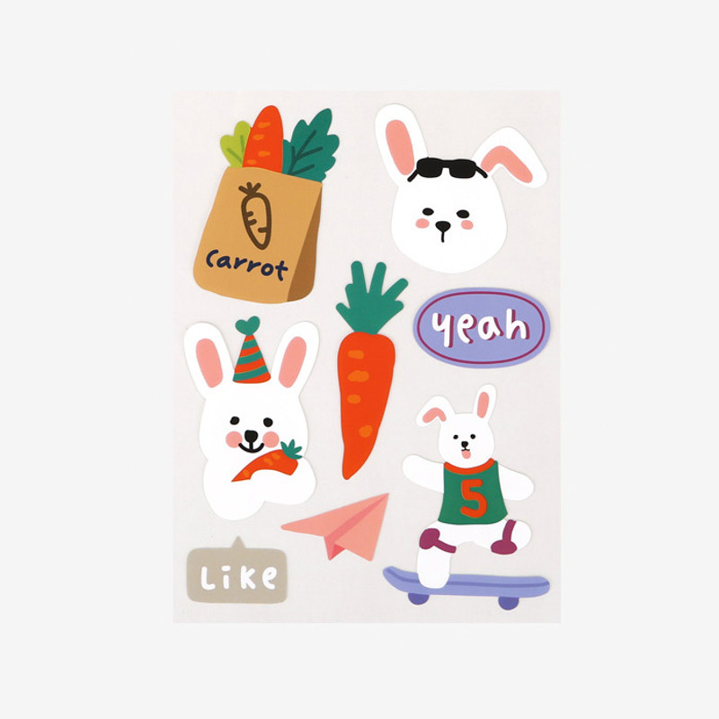 Dailylike Rabbit's day removable paper deco sticker