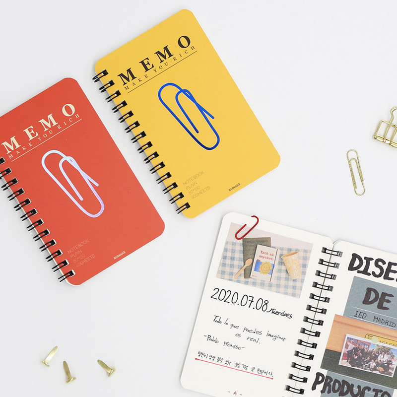ROMANE Signature spiral bound mini blank notebook