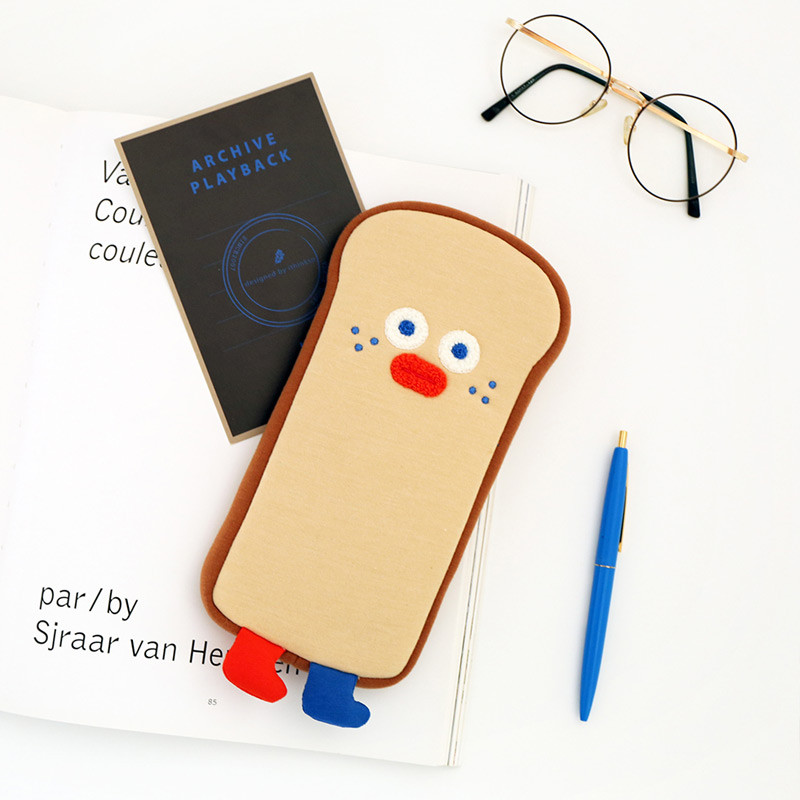 ROMANE Run toast cotton zipper pencil case ROMANE Run toast cotton zipper pencil case