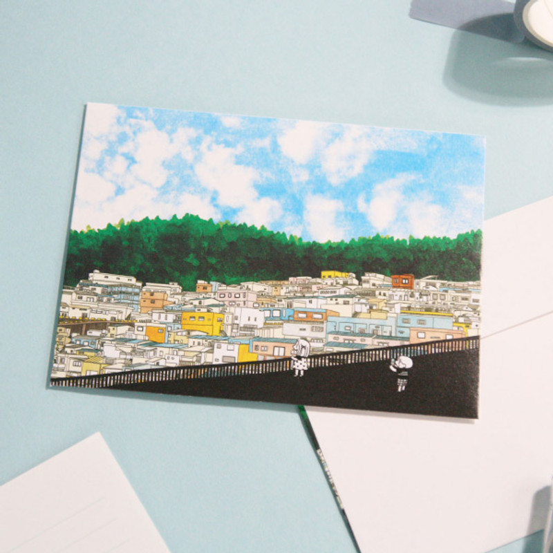 Travel picture - DESIGN GOMGOM Colorful medium letter and envelope set Travel picture - DESIGN GOMGOM Colorful medium letter and envelope set