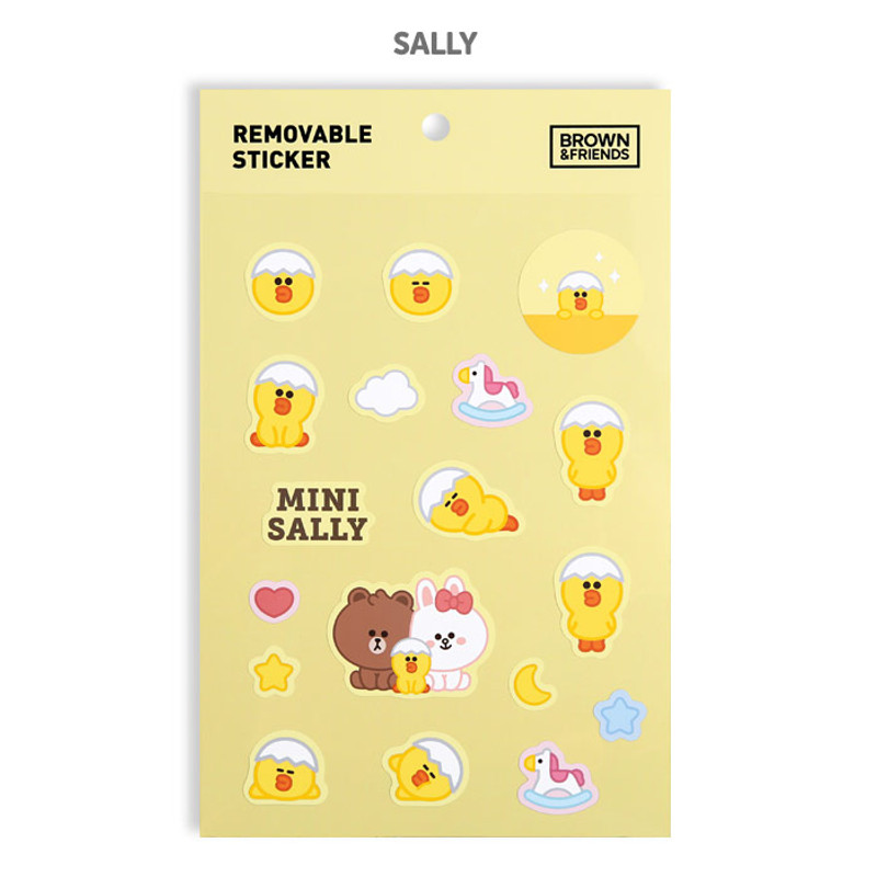 Sally - Monopoly Brown friends removable deco sticker Sally - Monopoly Brown friends removable deco sticker