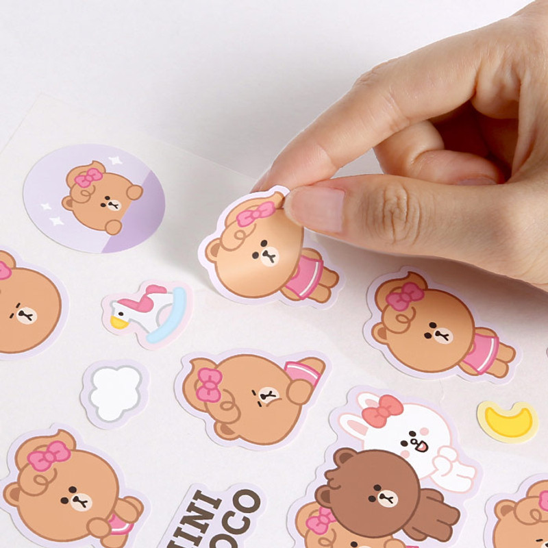 Removable stickers - Monopoly Brown friends removable deco sticker Removable stickers - Monopoly Brown friends removable deco sticker