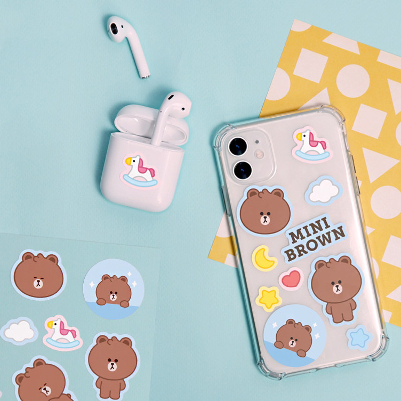 Usage example - Monopoly Brown friends removable deco sticker Usage example - Monopoly Brown friends removable deco sticker