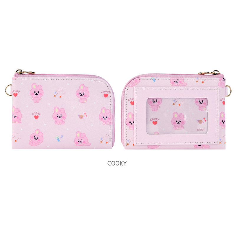COOKY - BT21 Baby pattern zipper card pocket wallet