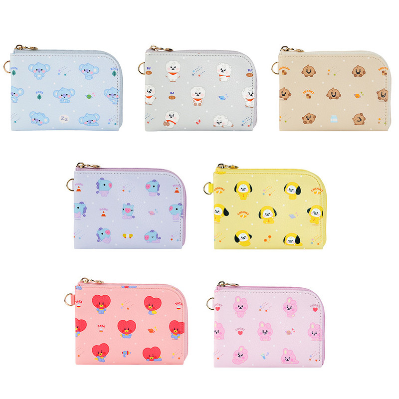 BT21 Baby pattern zipper card pocket wallet