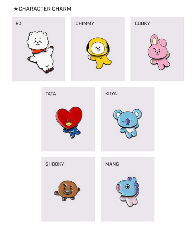 Option - BT21 Swing pin badge Option - BT21 Swing pin badge