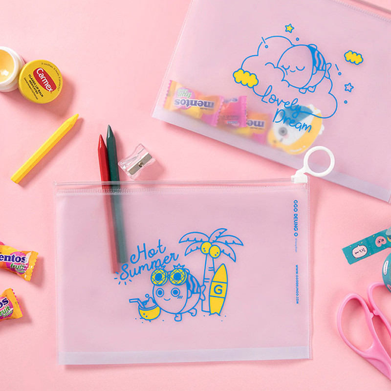 DESIGN IVY Ggo deung o clear zip lock pouch DESIGN IVY Ggo deung o clear zip lock pouch