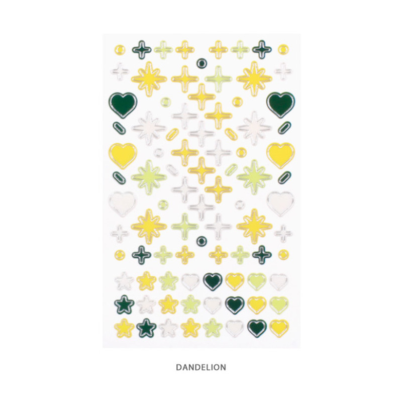 DANDELION - After The Rain Silver line deco sticker