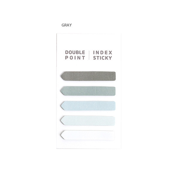 Gray - Bookfriends Colorchip double point index sticky bookmark
