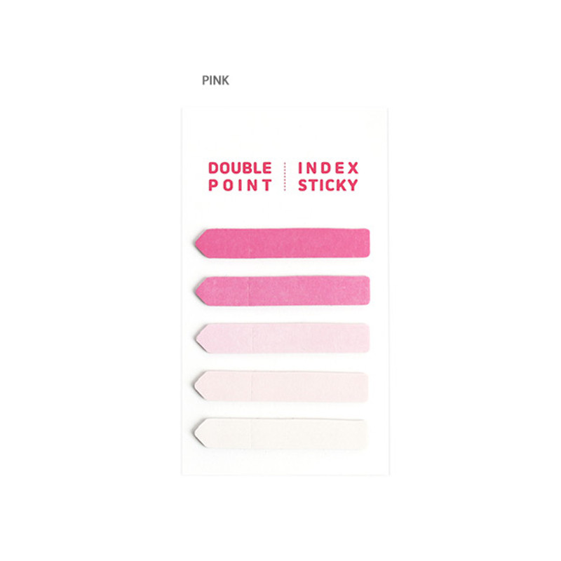 Pink - Bookfriends Colorchip double point index sticky bookmark