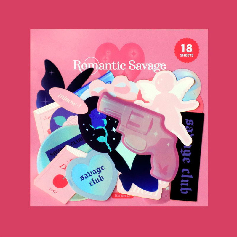 After The Rain Romantic savage deco sticker pack