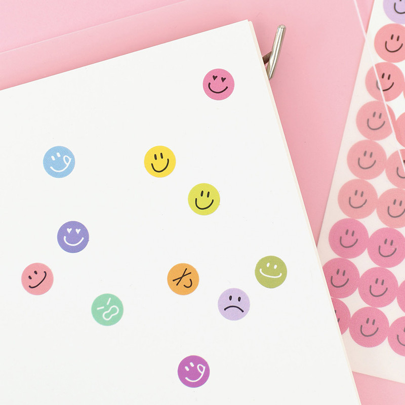 Usage example - PAPERIAN Color palette face deco sticker set Usage example - PAPERIAN Color palette face deco sticker set