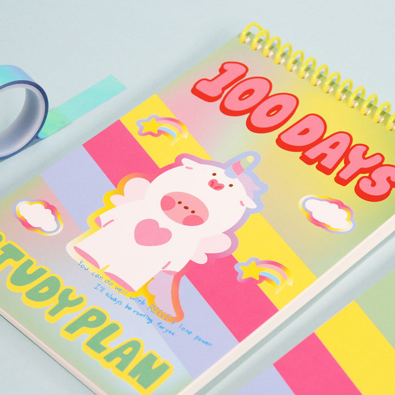Rainbow - DESIGN GOMGOM Reeli 100days spiral bound study planner