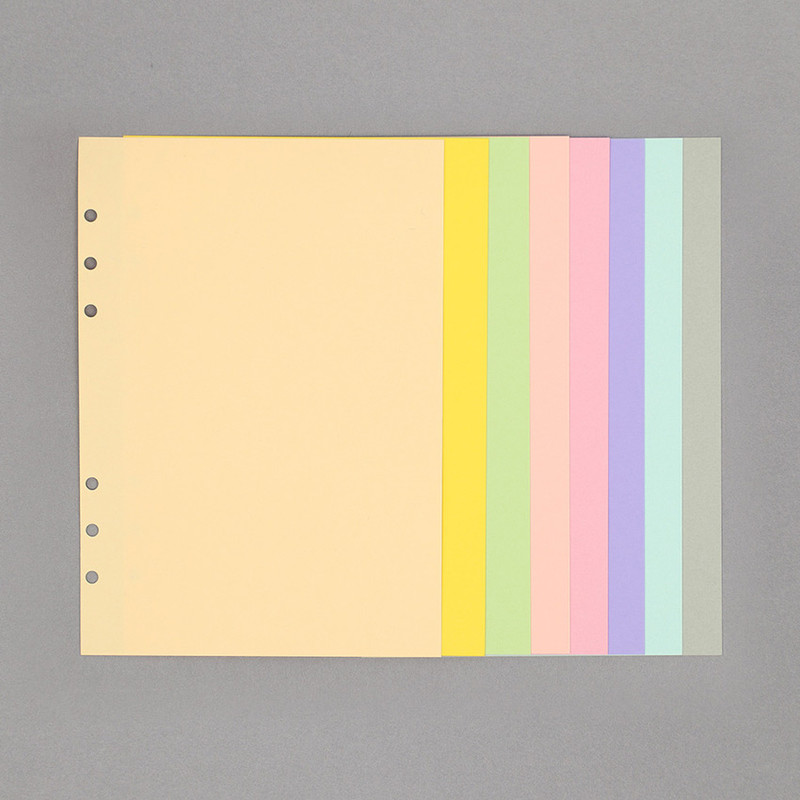 PAPERIAN Color cardstock paper 6-ring A5 size refill set