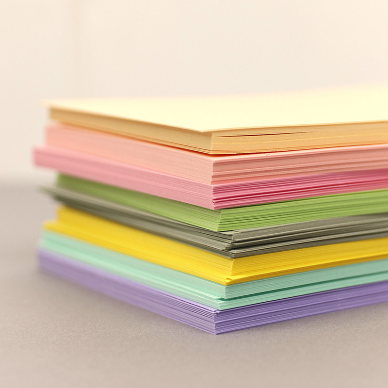 Set of 12 sheets - PAPERIAN Color cardstock paper 6-ring A5 size refill set