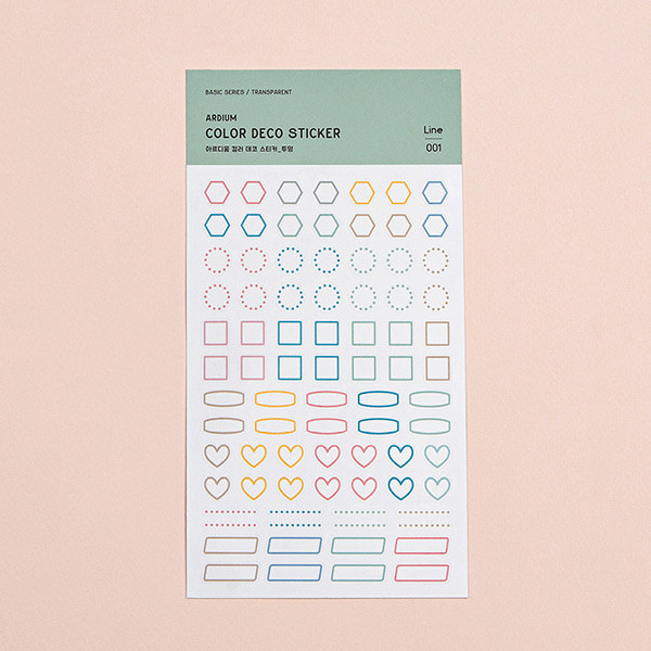 Line 01 - Ardium Color figure and line clear deco sticker