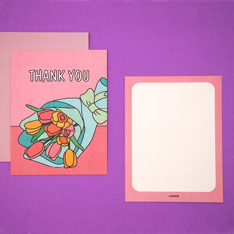 Tulip - Ardium Thank you color postcard Tulip - Ardium Thank you color postcard