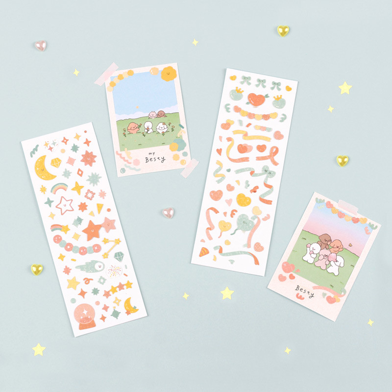 Usage example - Dash And Dot Lovey dovey hologram deco sticker seal Usage example - Dash And Dot Lovey dovey hologram deco sticker seal