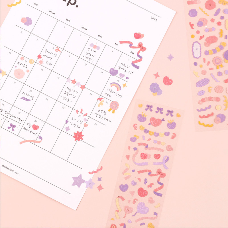 Usage example - Dash And Dot Lovey dovey hologram deco sticker seal Usage example - Dash And Dot Lovey dovey hologram deco sticker seal