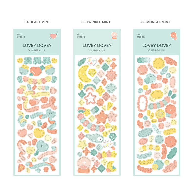 Option - Dash And Dot Lovey dovey hologram deco sticker seal Option - Dash And Dot Lovey dovey hologram deco sticker seal