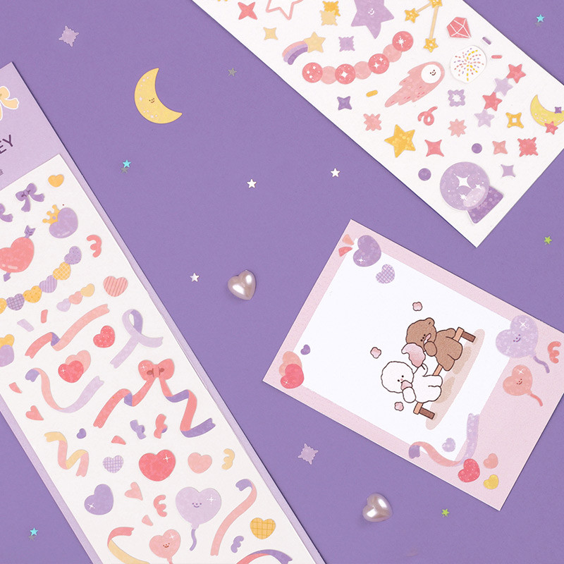 Usage example - Dash And Dot Lovey dovey hologram deco sticker seal Usage example - Dash And Dot Lovey dovey hologram deco sticker seal