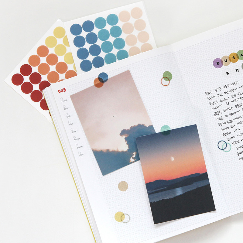 Usage example - GMZ The Memo Circle my transparent deco sticker