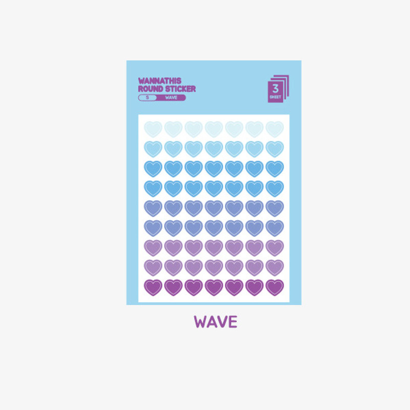 Wave - Wanna This Heart small deco sticker set of 3 sheets Wave - Wanna This Heart small deco sticker set of 3 sheets