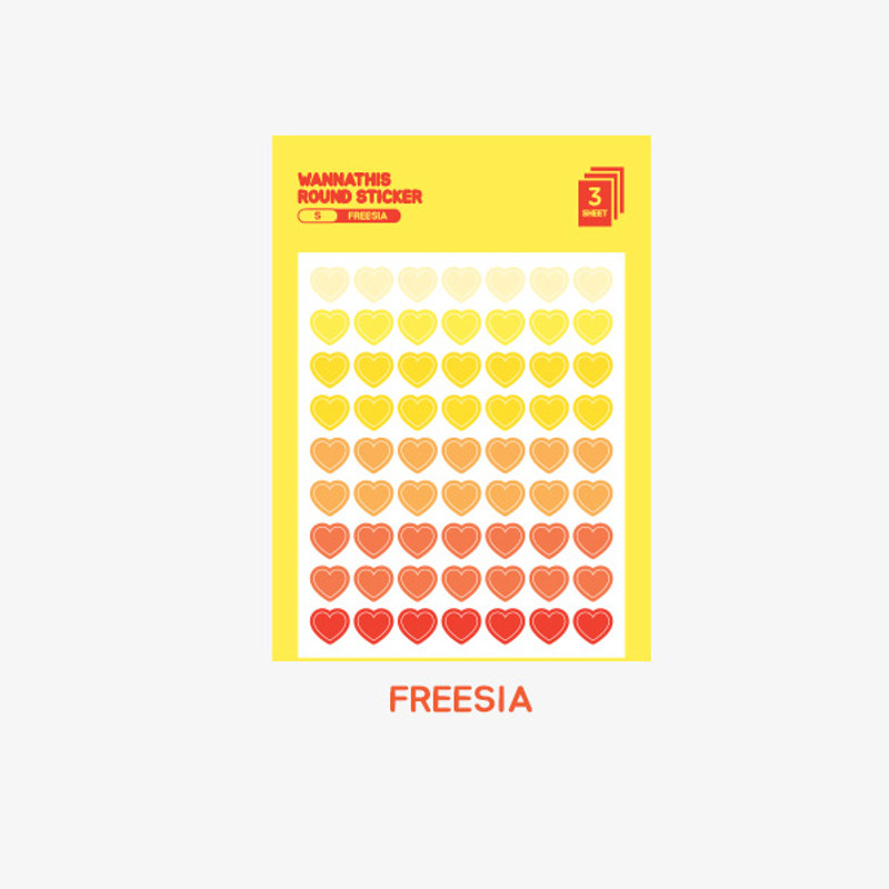 Freesia - Wanna This Heart small deco sticker set of 3 sheets Freesia - Wanna This Heart small deco sticker set of 3 sheets