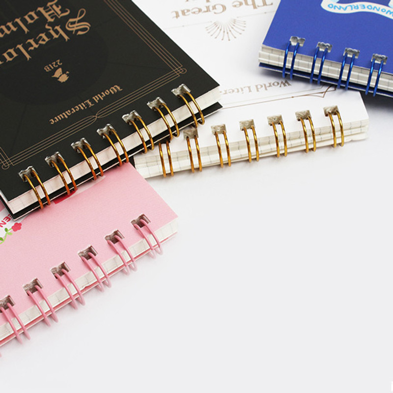 Spiral bound - Bookfriends World literature small spiral bound grid notepad Spiral bound - Bookfriends World literature small spiral bound grid notepad