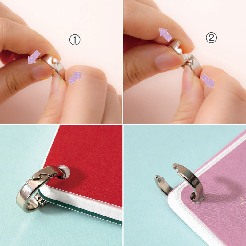 Usage example - Ardium Small grid flashcards memo with a metal ring Usage example - Ardium Small grid flashcards memo with a metal ring