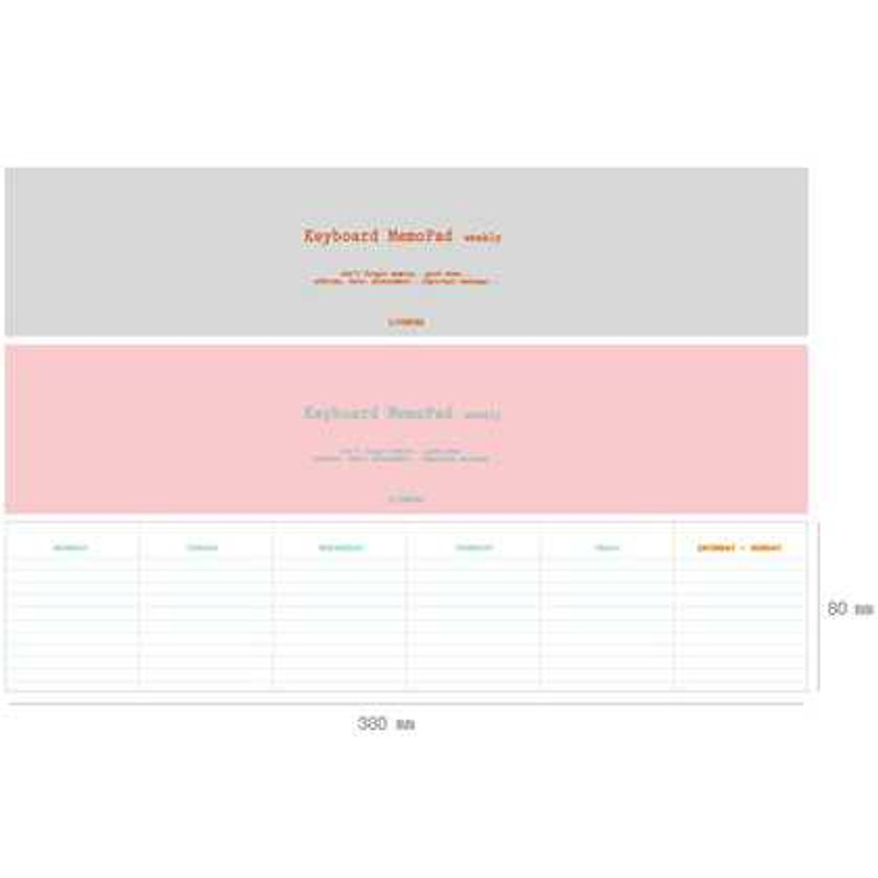Livework weekly keyboard memopad desk pad