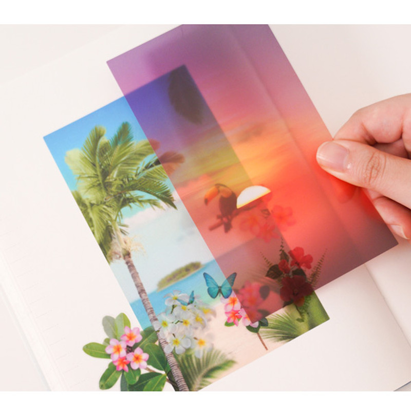 Usage example - Appree Tropical day nature scene sticker set Usage example - Appree Tropical day nature scene sticker set