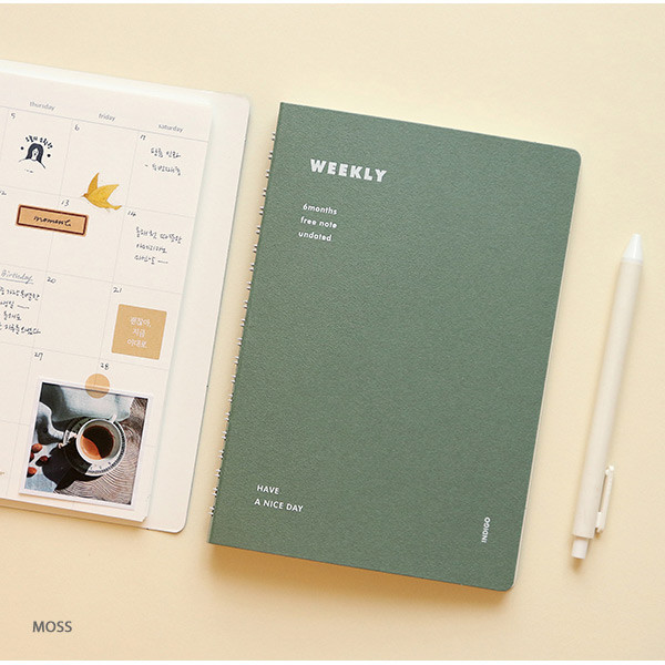 Moss - Indigo Have a nice day 6 months dateless weekly planner