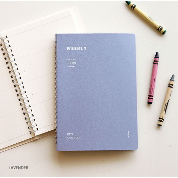 Lavender - Indigo Have a nice day 6 months dateless weekly planner