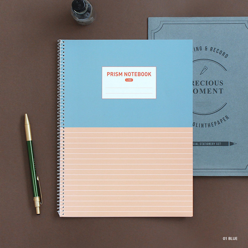 Blue - Indigo Prism 56 spiral bound B5 lined notebook