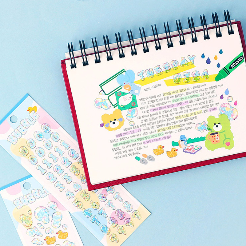 Usage example - Wanna This Bubble hologram silver line translucent sticker