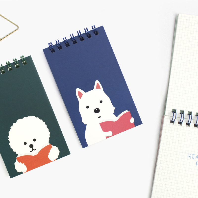 Bookfriends Reading pet wire-bound grid writing pad